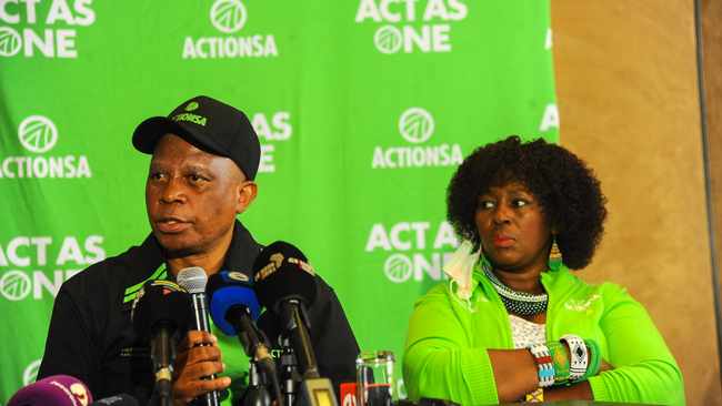 Makhosi Khoza and Herman Mashaba