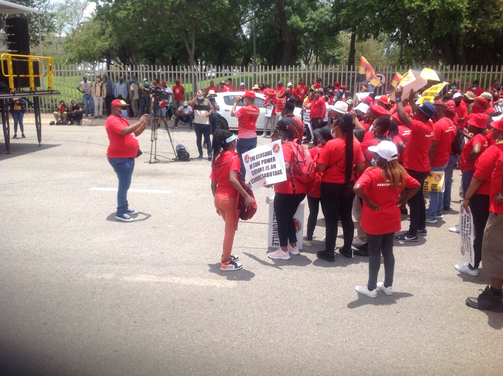 NUM members take to the streets to protest Eskom’s proposed privatization