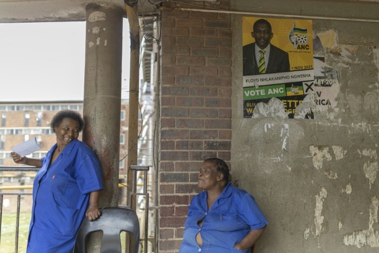 An ANC poster still clings to a wall after the "hostel wars" of the early 1990s