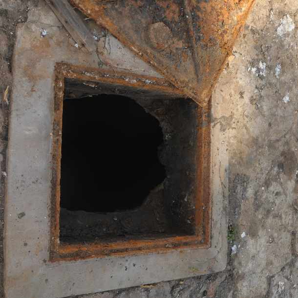 The drain where the body parts where discovered at the home of a train driver arrest in connection with a missing 13-year-old boy in Klawer on the West Coast