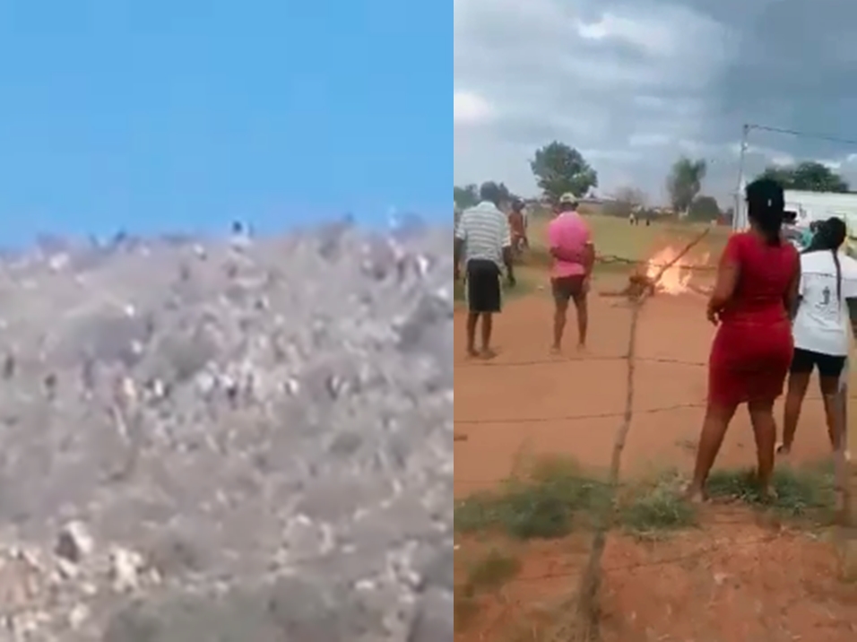 Chaotic scenes as locals and foreign nationals fight