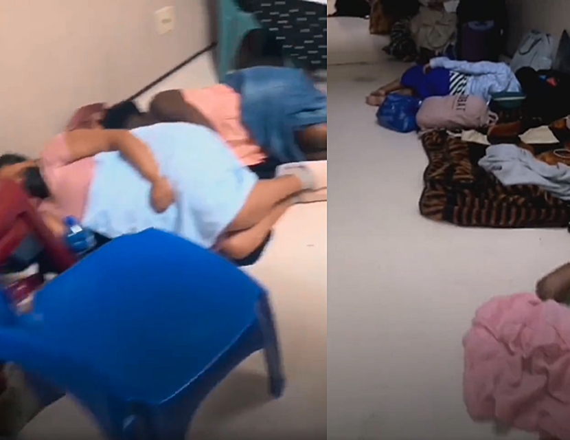 Heartbreaking video of pregnant sleeping on cold floors in Joburg