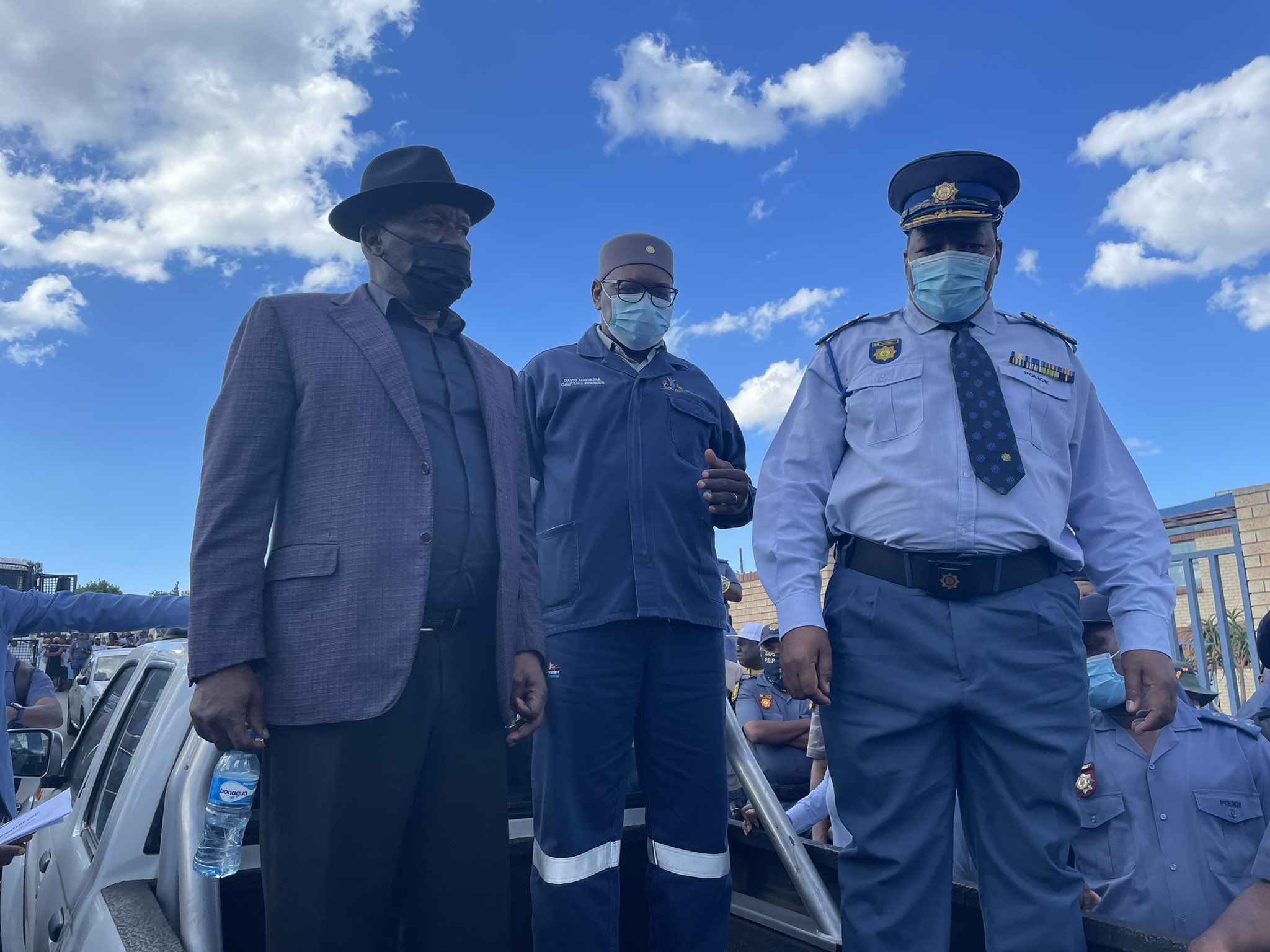 Police Minister Bheki Cele addresses Diepsloot residents