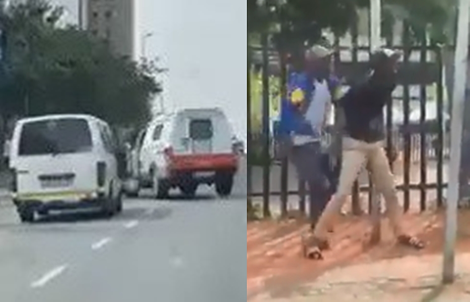 Video: Taxi driver caught running away from police