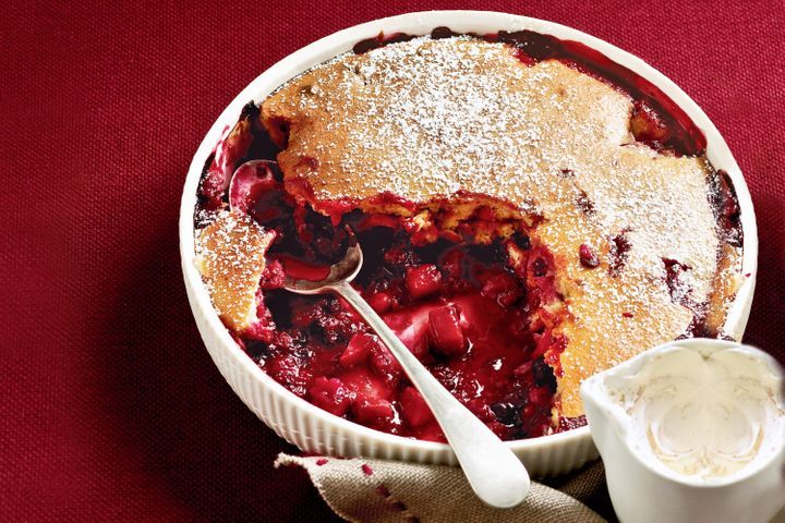 Mixed apple & berry sponge pudding recipe