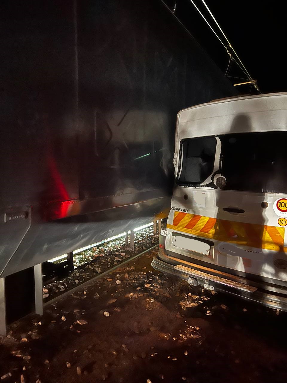 taxi vs train collision in Sedibeng