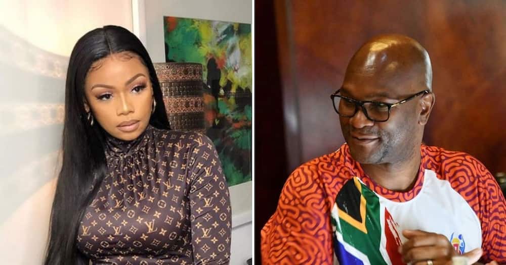 Bonang Matheba and Minister Nathi Mthethwa