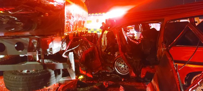 18 people injured in a 4-vehicle collision in Kempton Park