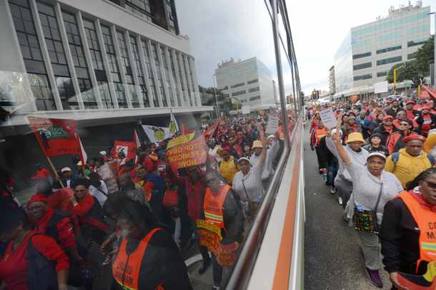 Angry Cosatu members take to streets to protest against high crime levels in Western Cape