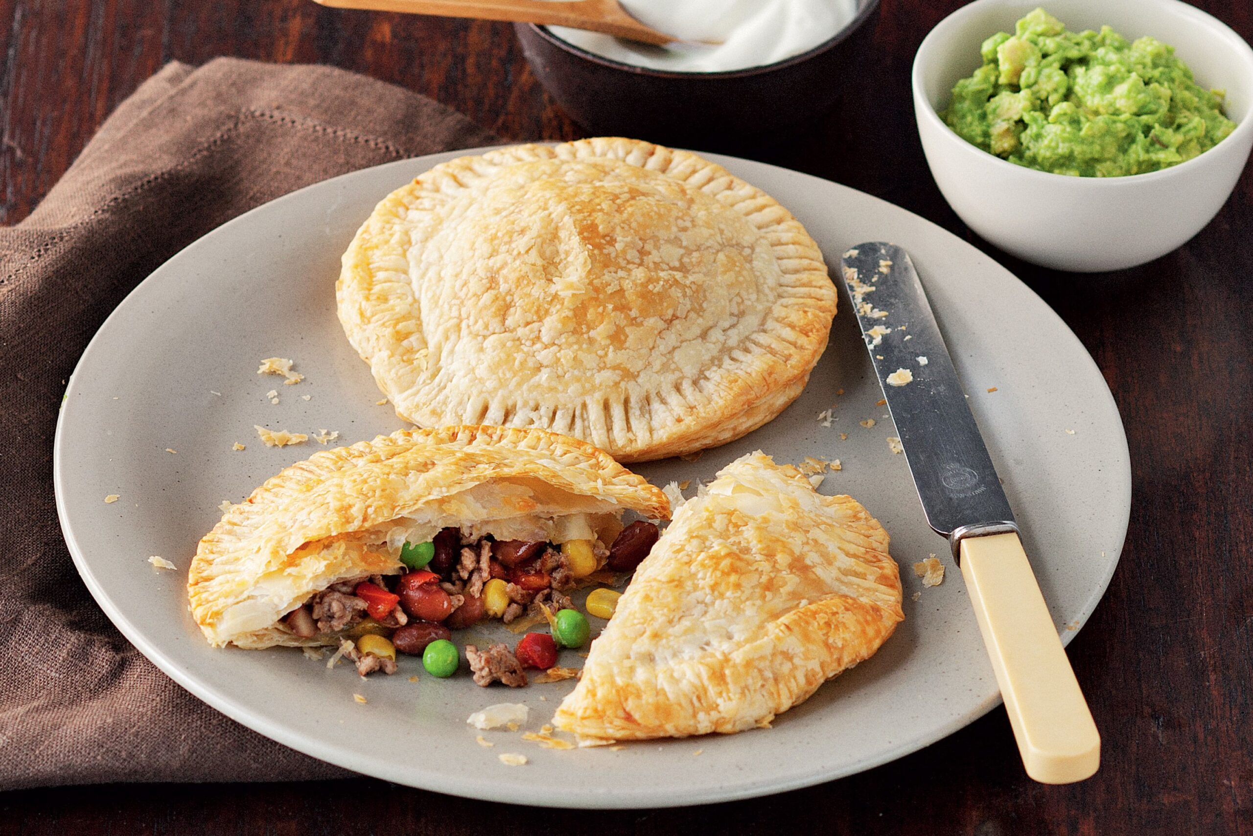 Mexican beef and bean pies recipe