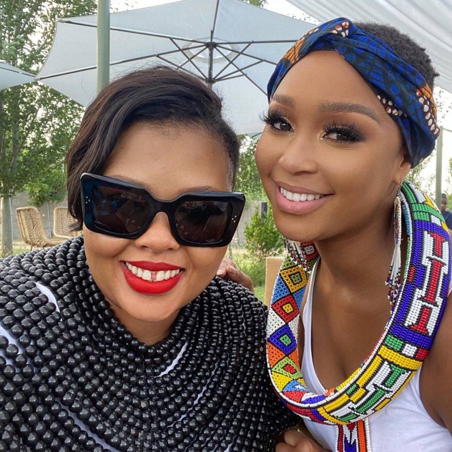 Anele Mdoda and Minnie Dlamini