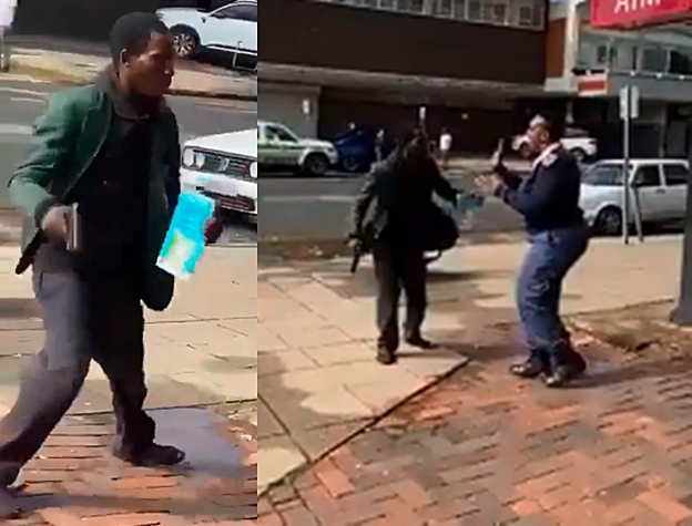 Man 'disarms' police officer in broad daylight