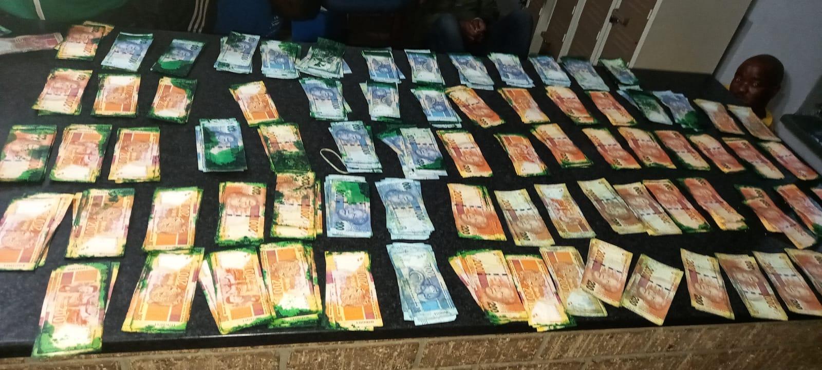 Money stained with ink recovered after GP men arrested for allegedly bombing an ATM in Mpumalanga