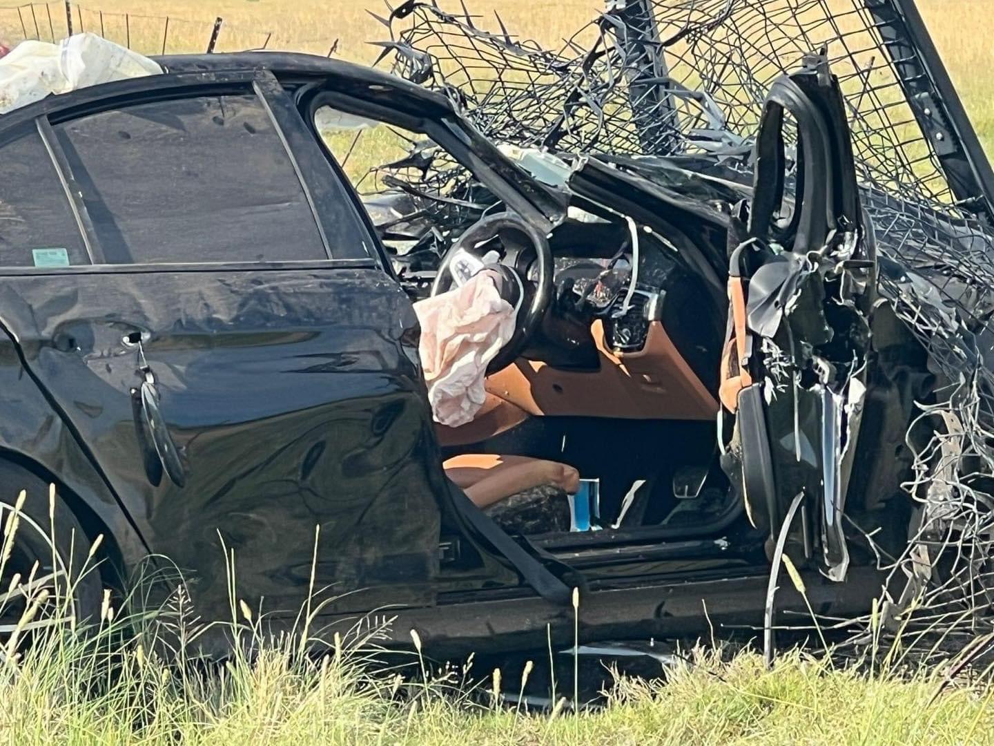 Tate Makgoe car after accident