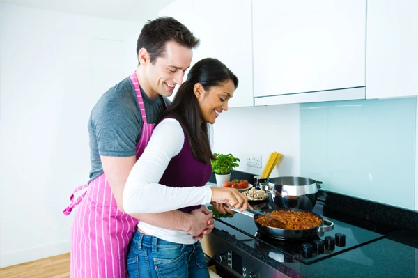 cooking together