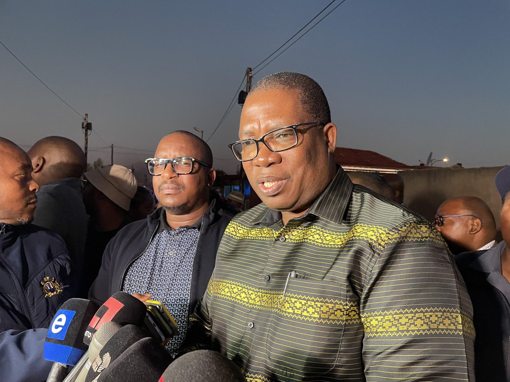 Panyaza Lesufi in Soweto