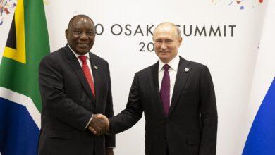 Cyril Ramaphosa and Putin