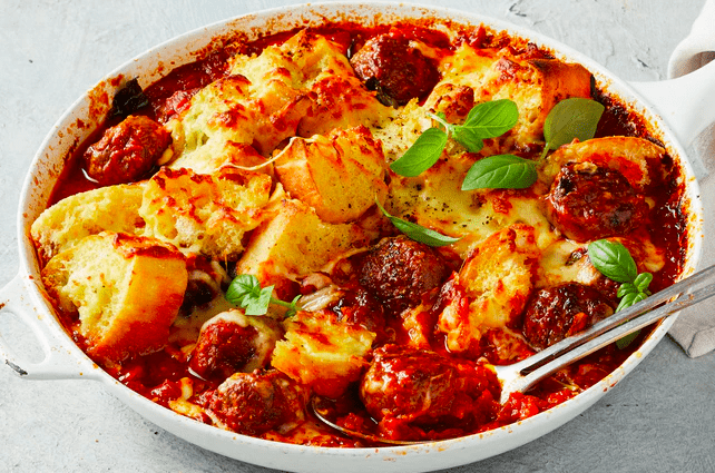 Garlic bread meatballs recipe