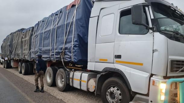 Sars officials & police impound truck carrying illicit cigarettes with a tax value of R20 million