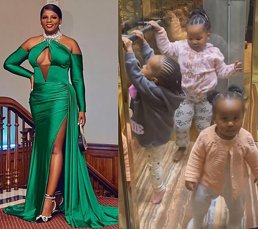 Shauwn Mkhize (MaMkhize) shows off her 3 beautiful granddaughters, Flo, Coco & Miaandy Mpisane