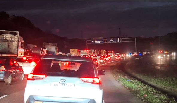 Traffic was severely affected on Monday
