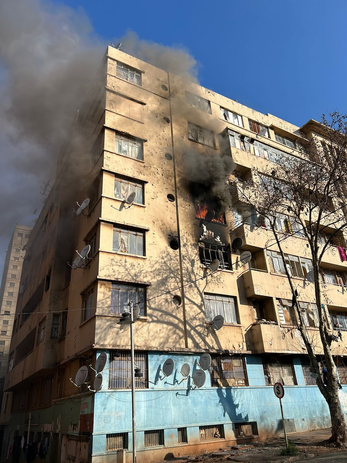 Two illegal foreign children were burnt beyond recognition after a fire broke out at a hijacked flat in Hillbrow