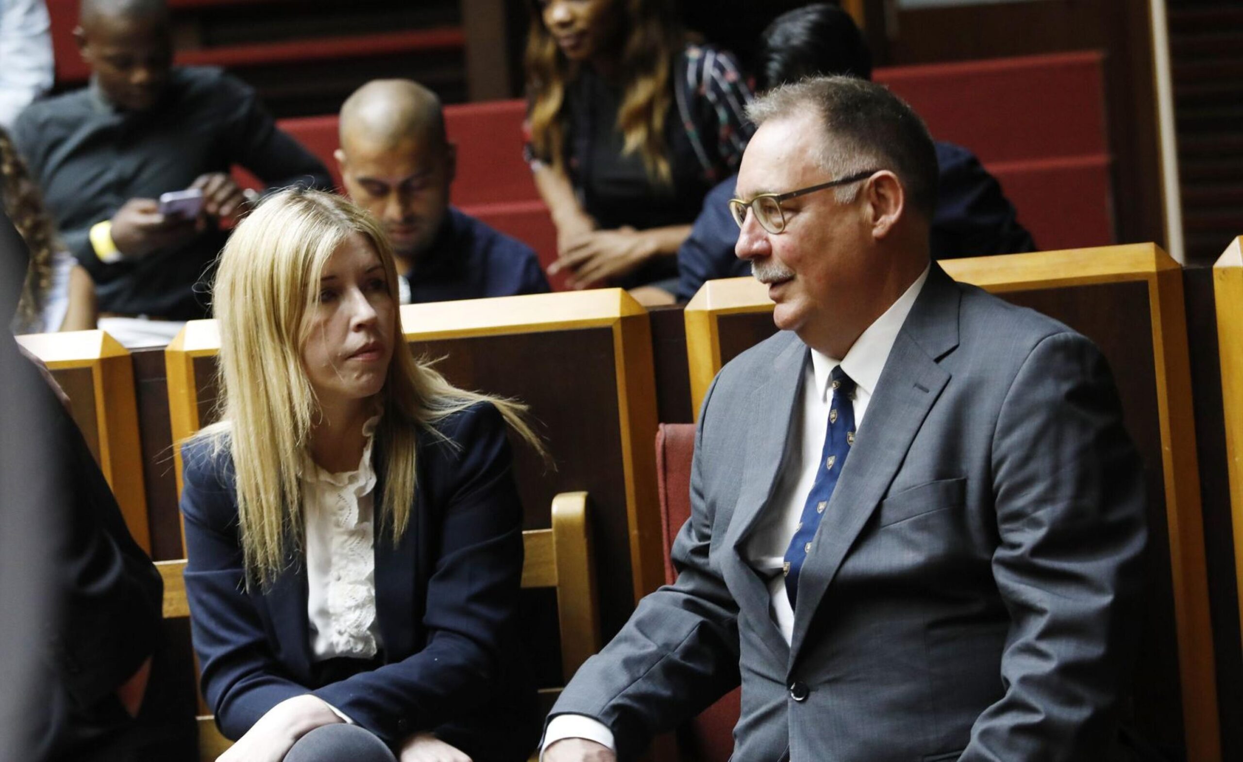State prosecutor Advocate Billy Downer and legal journalist Karyn Maughan