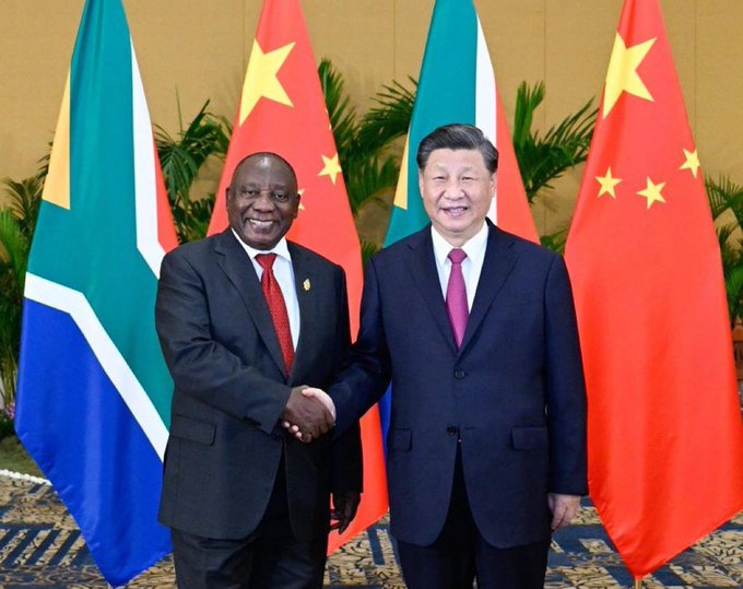 Cyril Ramaphosa and China's President