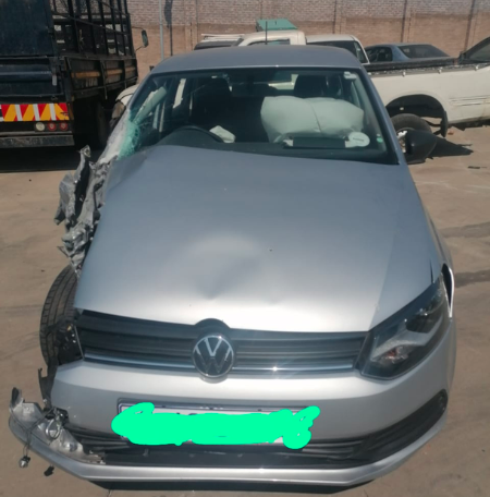 Stolen VW Polo recovered by Ekurhuleni police, found badly smashed up