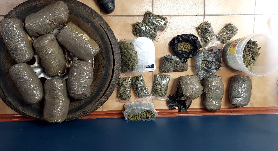 Drug dealers bust with R1.7 million worth of dagga hidden in tyres