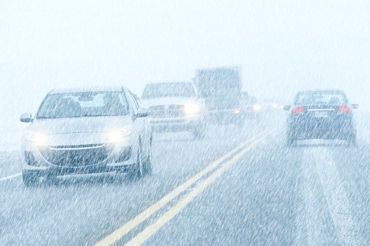 snow on the road