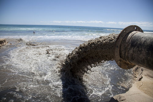 pumping sewage into ocean