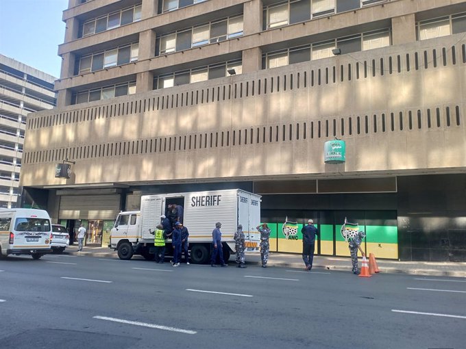 Sheriff visits ANC headquarters Luthuli House to attach assets