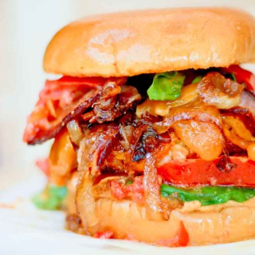 Chicken and bacon burger recipe