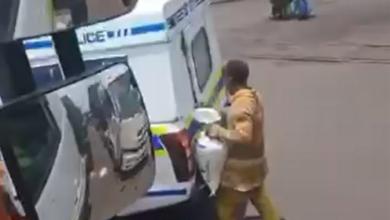 Cop in trouble after viral video collecting grain with SA Police Service bakkie
