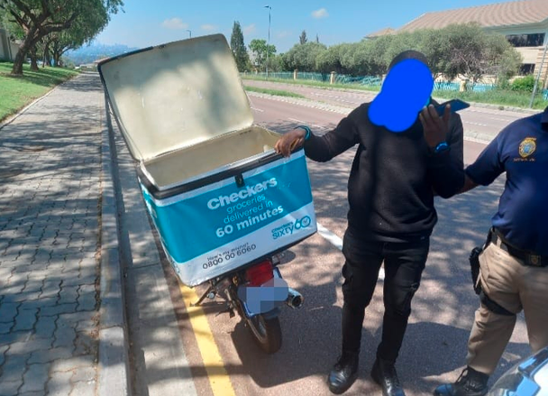 Grocery delivery man arrested in Sandton for using stolen motorbike