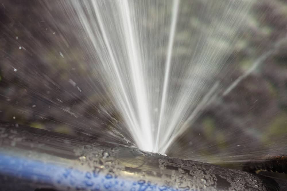 burst water pipe