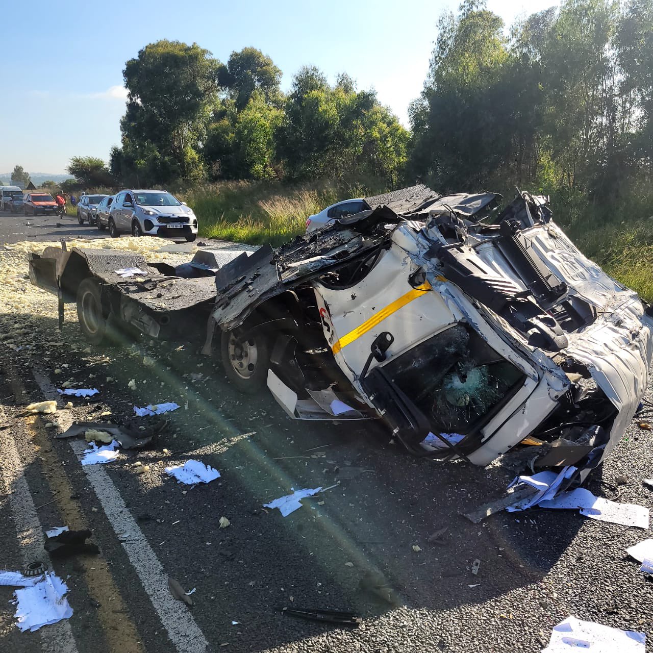 #CITRobbery Cash van bombed- R553 Golden Highway, JHB