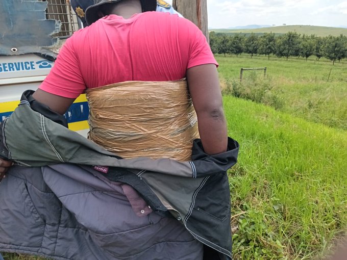 Eswatini man en route to KZN busted with 4kg dagga taped around his waist