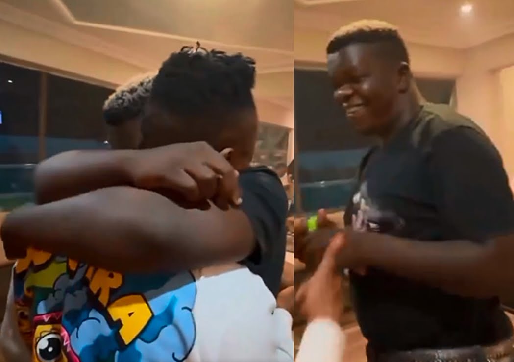 Skomota hugging DJ Tira