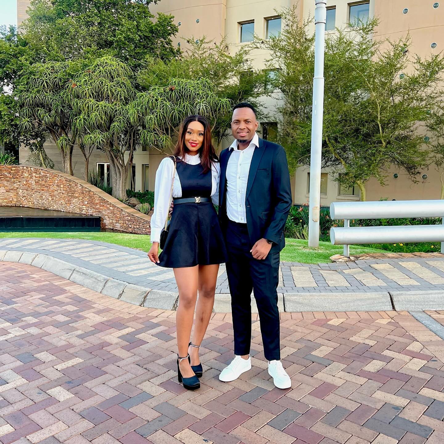 Itumeleng Khune and his wife, Sphelele serve cute couple goals