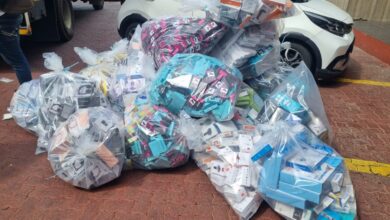 R40K abandoned at Joburg shopping centre during anti-crime blitz where cops seized counterfeit goods worth R11 million