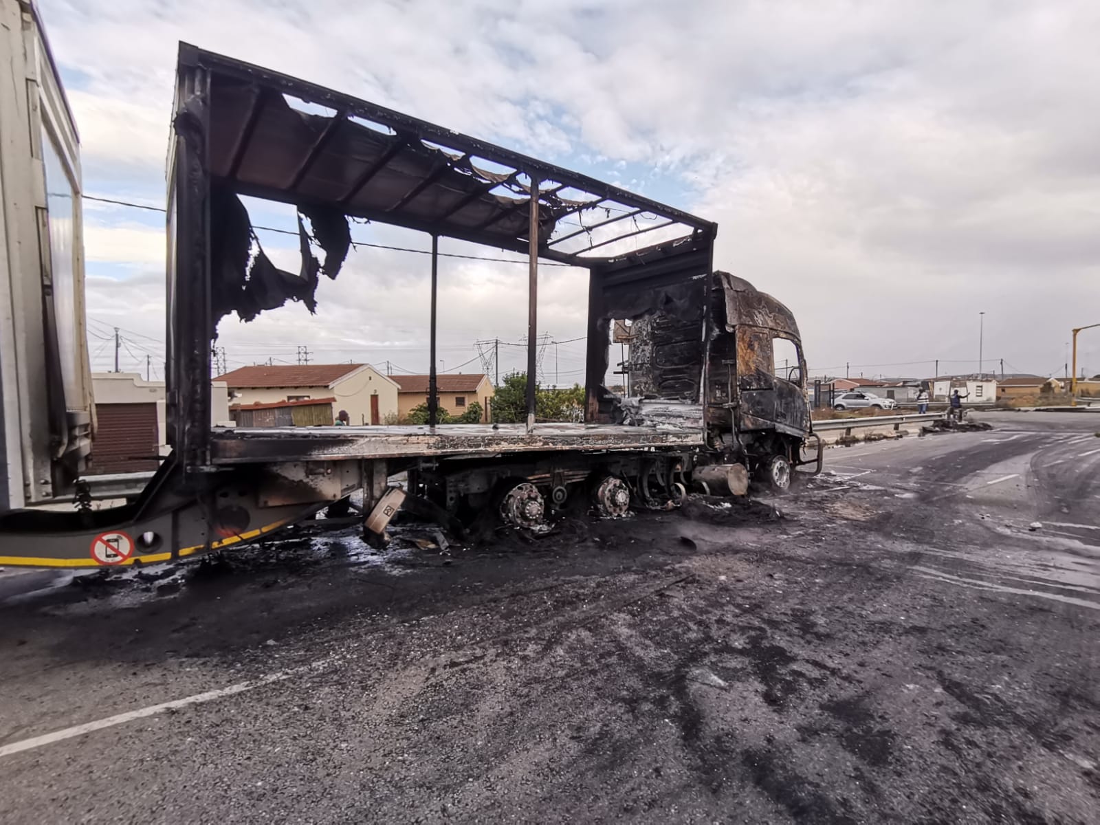Truck torched during service delivery protest in Gqeberha
