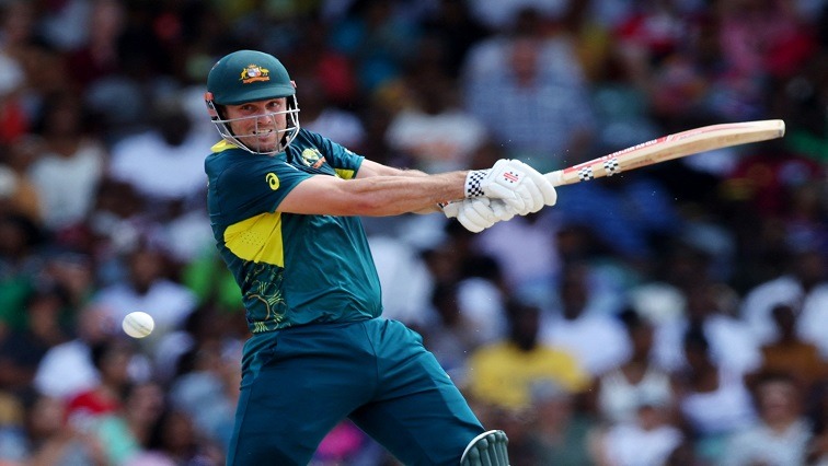 Australia's Mitchell Marsh in action