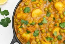Potato and pea curry