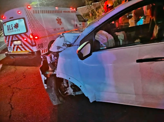 A crash scene in Durban North