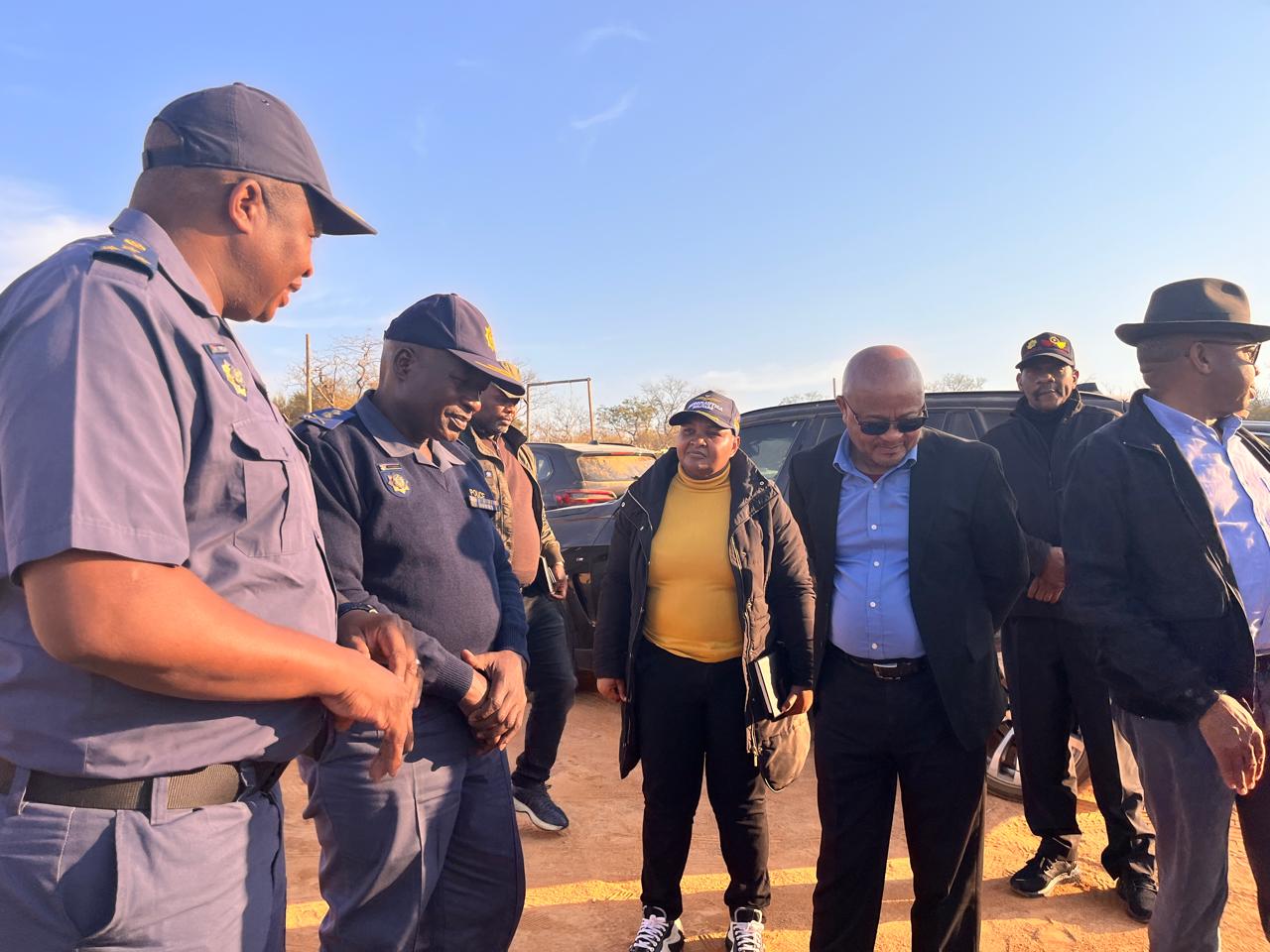 Police top brass visit illegal military site in Mpumalanga