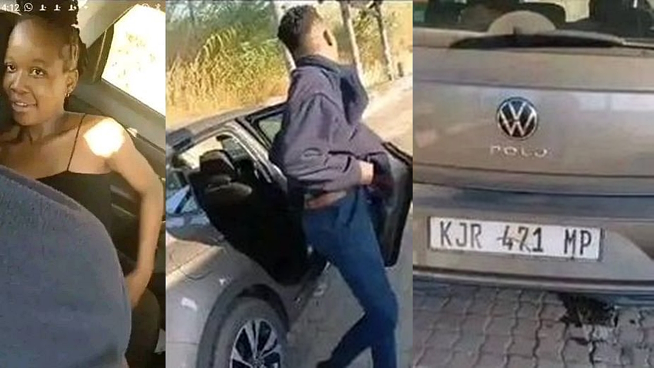Polo driver caught pants down on the side of the road