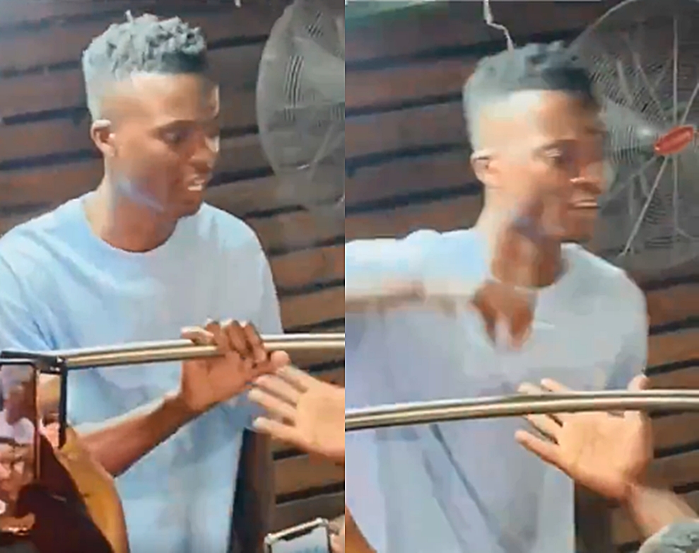 King Monada brutally punches a fan during a live performance