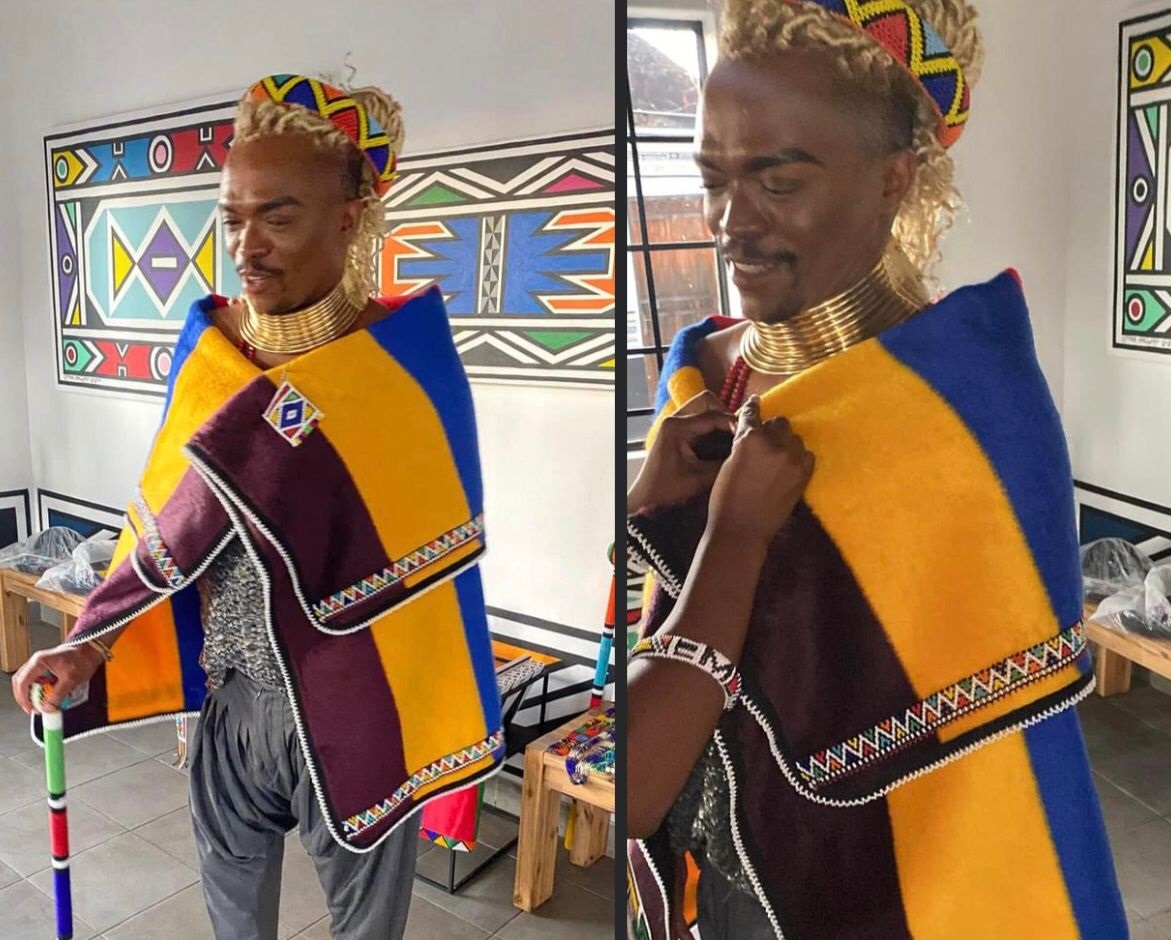 Somizi under fire for wearing a Ndebele blanket for married women